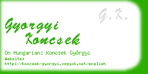 gyorgyi koncsek business card